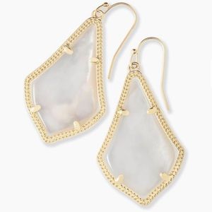 Kendra Scott Alex Gold Drop Earrings - Ivory Pearl